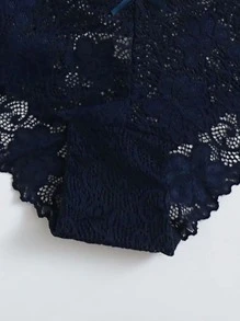 4pack Floral Lace Panty Set Lingerie - Multicolor - View 4