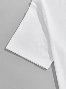 Manfinity Men Letter Graphic Top & Joggers Set - Multicolor - View 3