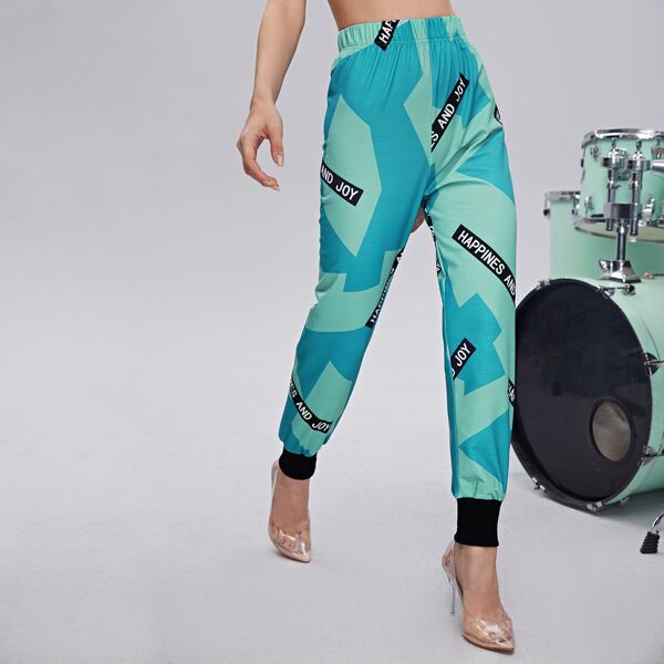 

Letter Graphic Pants, Multicolor