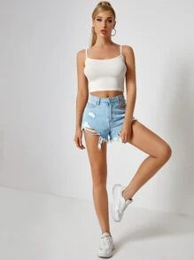 SHEIN BAE Solid Crop Cami Top