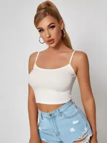 SHEIN BAE Solid Crop Cami Top