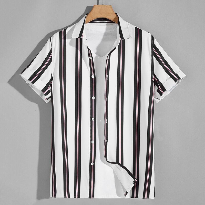 

Guys Striped Button Front Shirt, Multicolor