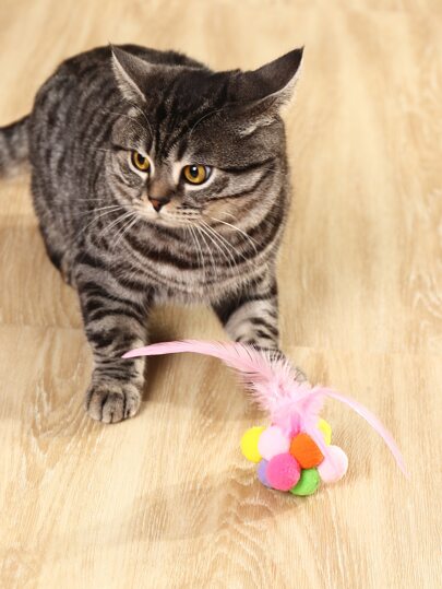 1pc colorful cat bell teaser