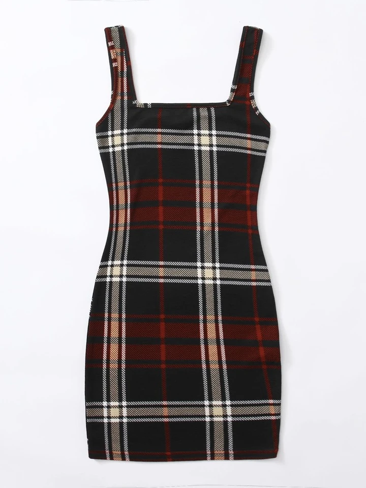 Shein plaid dress new arrivals