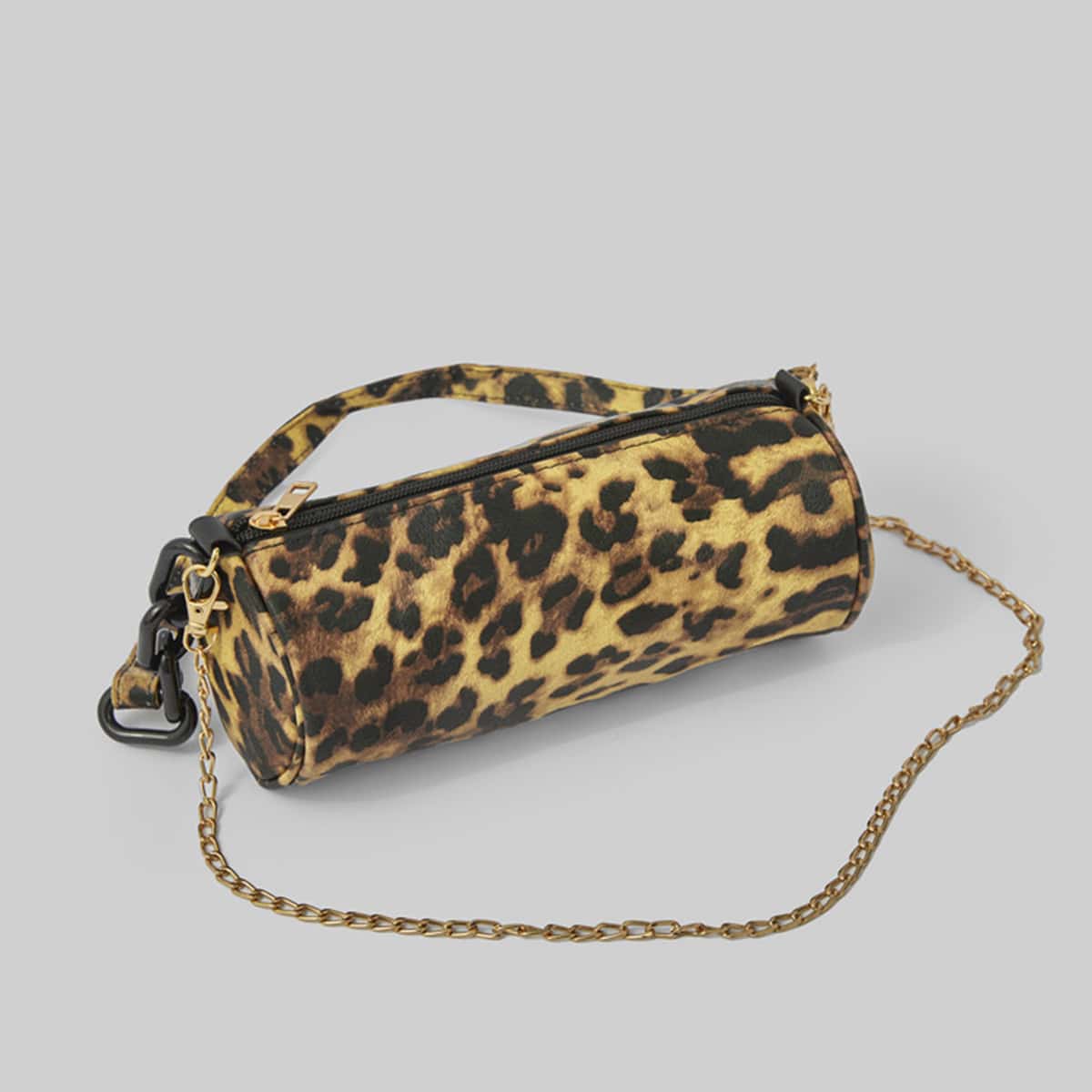 

Leopard Chain Shoulder Bag, Brown