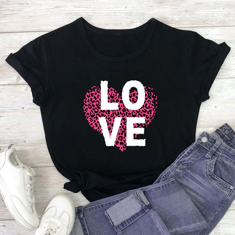 

Heart And Letter Graphic Tee, Black