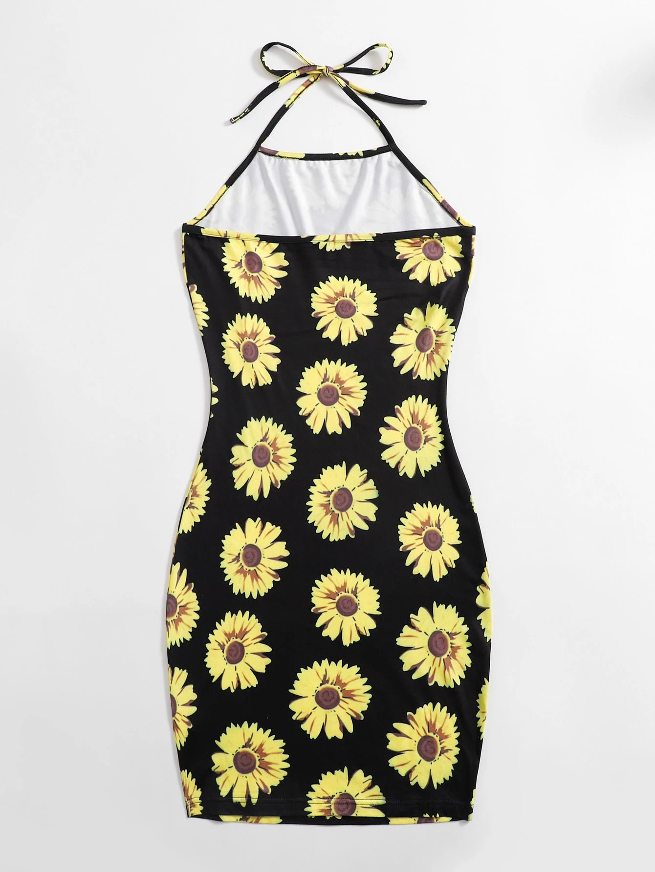 slim fit dress slacks Vale 3D Flower Halter Maxi Dress Sunflower main image 0
