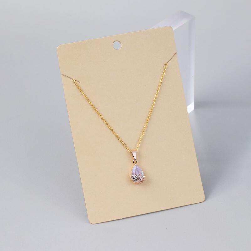

Water Drop Pendant Necklace, White