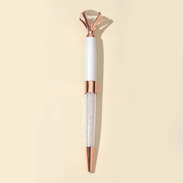 

1pc Diamond Decor Ballpoint Pen, Black