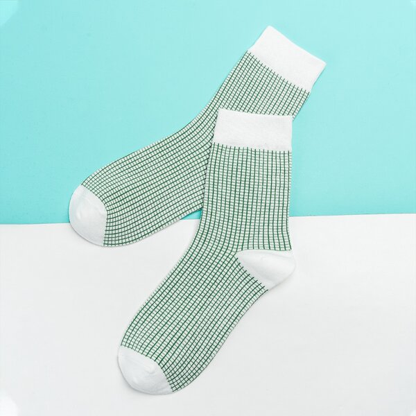 

Plaid Crew Socks, Multicolor