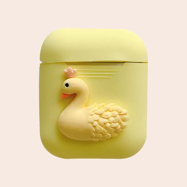 

Swan Decor Silicone Airpods Case, Yellow