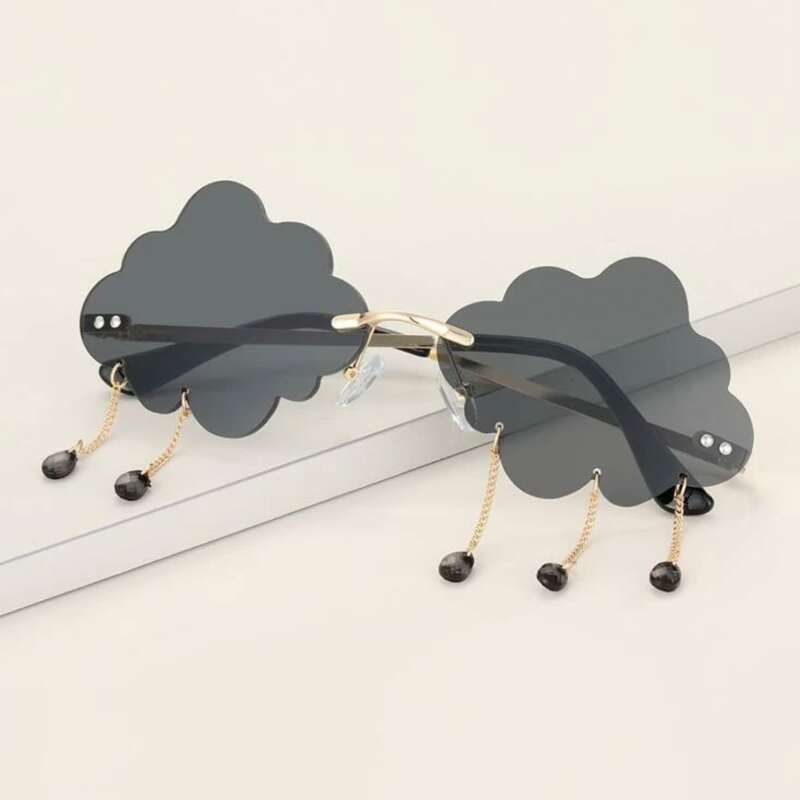 

Crystal Tassel Cloud Frame Sunglasses