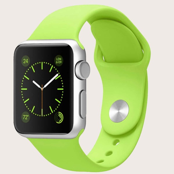 

1шт силиконовый ремешок для Apple Watch, Зелёный