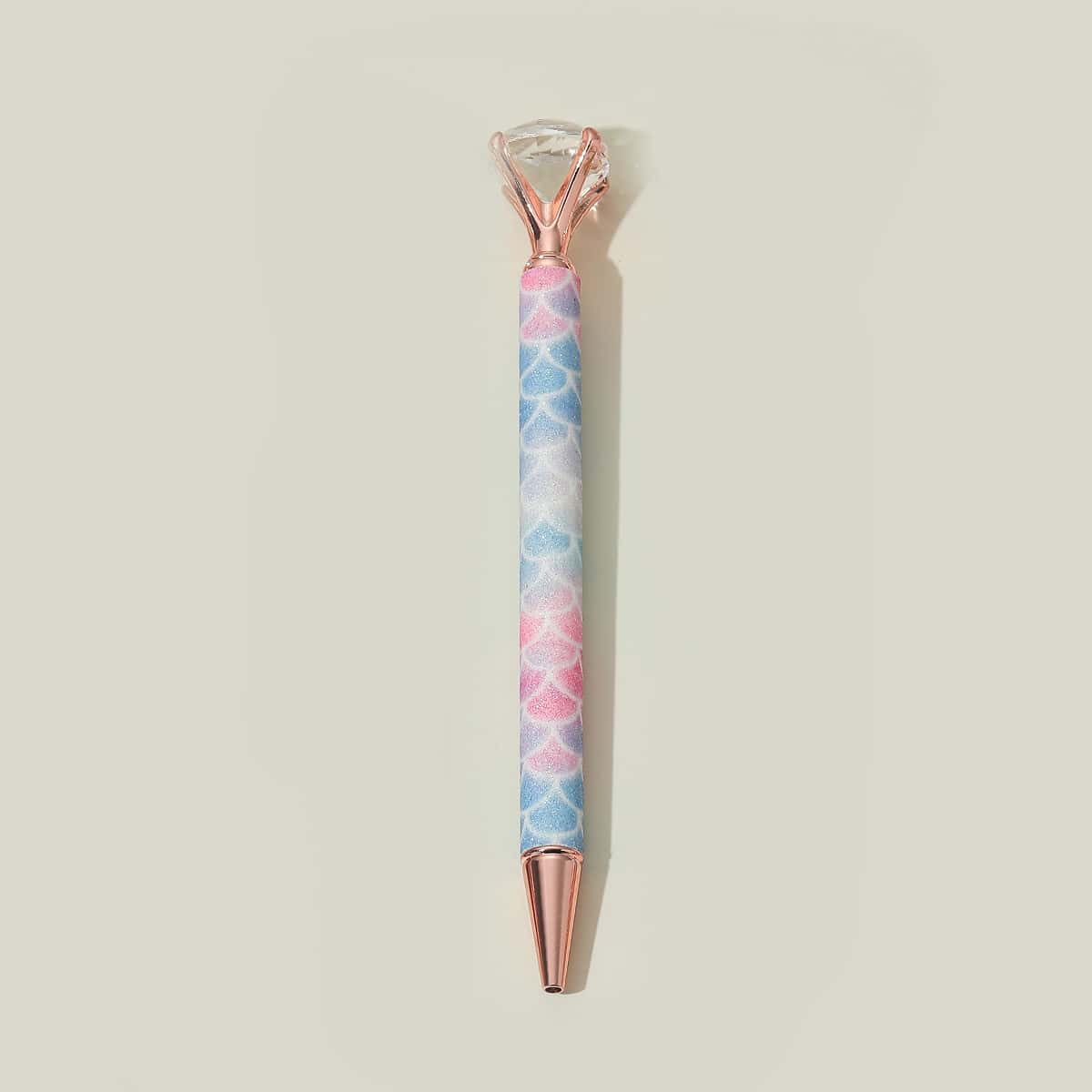 

1pc Diamond Decor Ballpoint Pen, Black