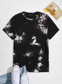 Manfinity VCAY Men Cotton Tie Dye Top - Black - View 1