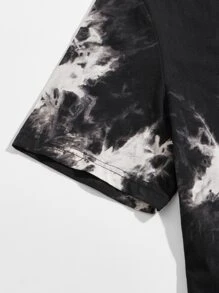 Manfinity VCAY Men Cotton Tie Dye Top - Black - View 4