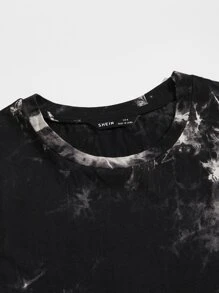 Manfinity VCAY Men Cotton Tie Dye Top - Black - View 5