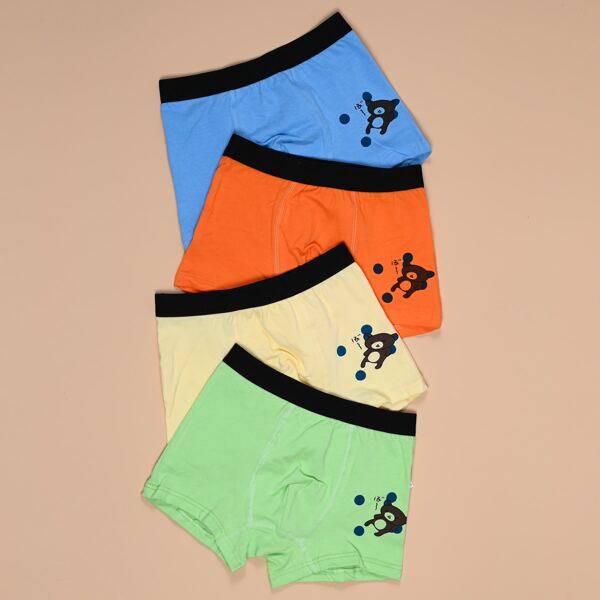 

Toddler Boys 4pcs Cartoon Graphic Underwear, Multicolor