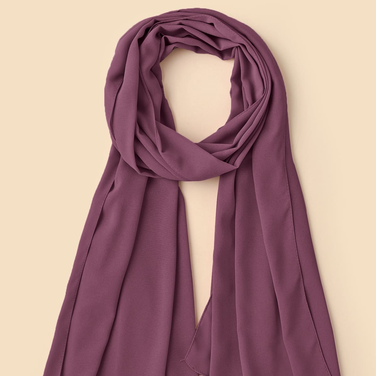 

Simple Plain Scarf, Purple