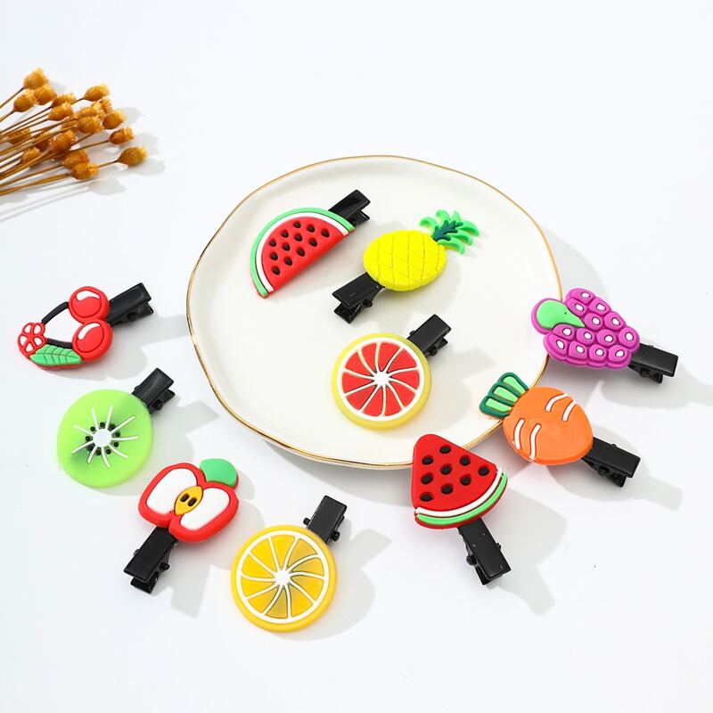 

10pcs Fruit Hair Clip, Multicolor