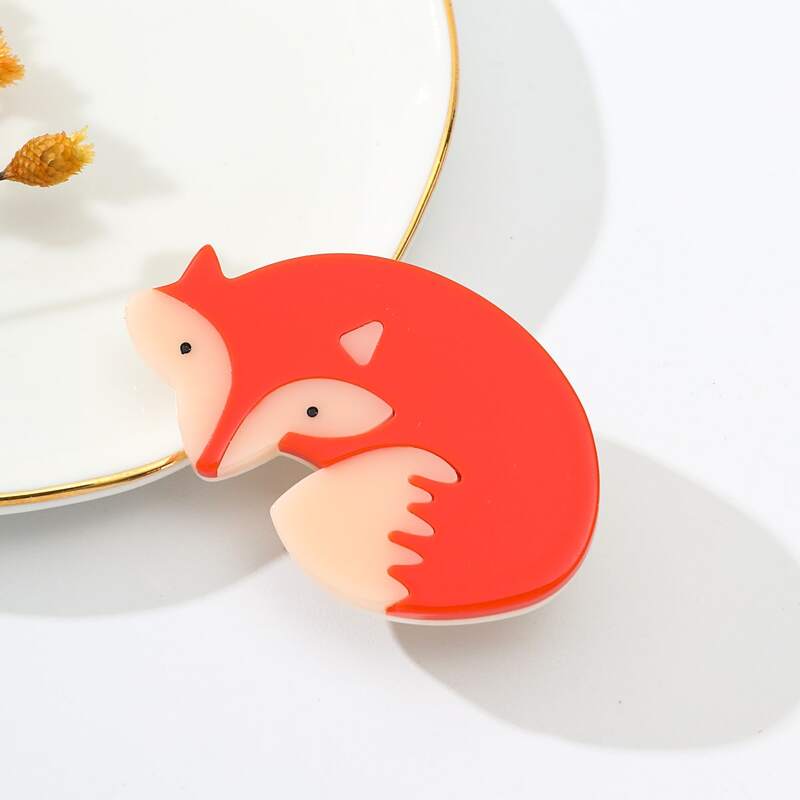 

Cartoon Fox Hair Clip, Orange