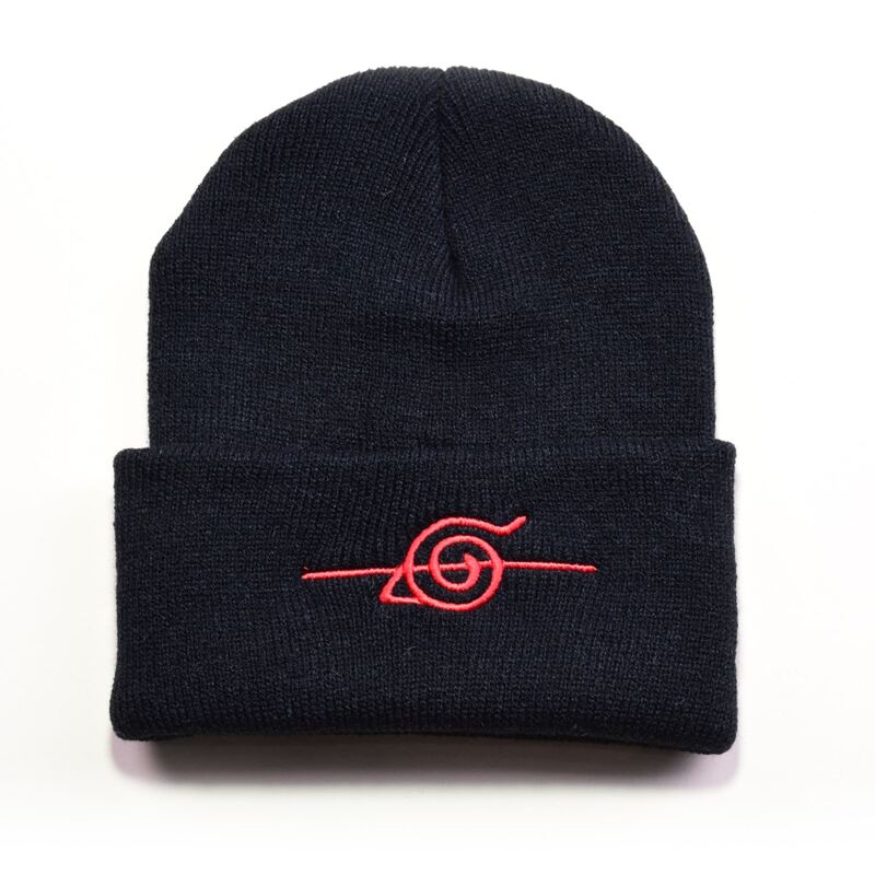 

Guys Geo Embroidery Knit Beanie, Black