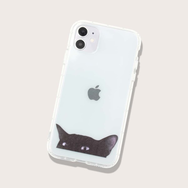 

Чехол для iPhone с принтом животных, Прозрачный