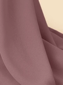 1 件女士柔软透明纯色雪纺头巾，带人造珍珠细节，非常适合日常穿着冬季秋季长袍配饰 - 乾枯玫瑰色 - 查看 3