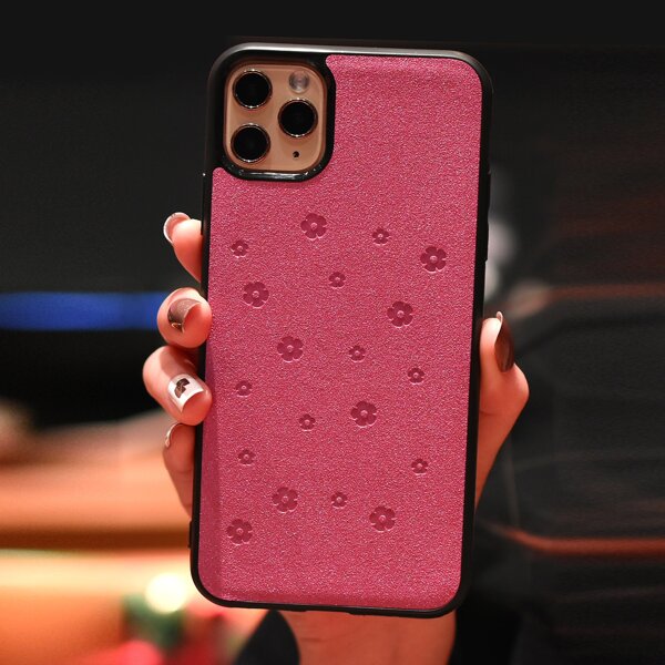 

Flower Embossed iPhone Case, Purple