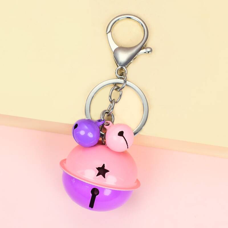 

Bell Charm Keychain, Multicolor