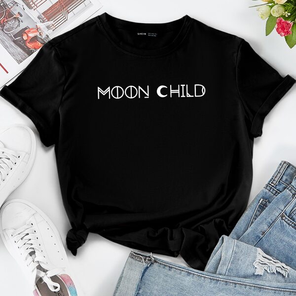 

Letter Graphic Tee, Black