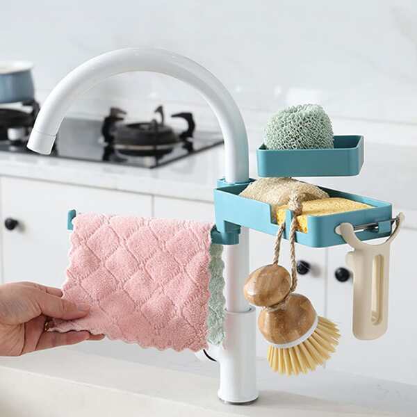 

Kitchen Multifunction Storage Rack, Blue