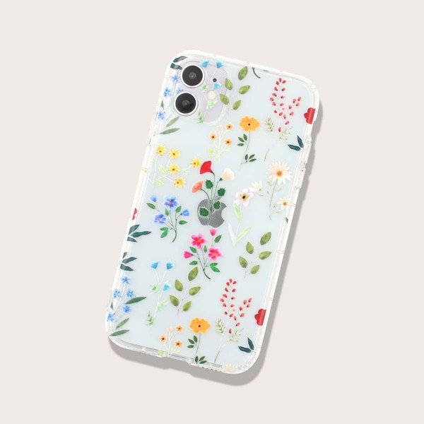 

Flower Print iPhone Case, Clear