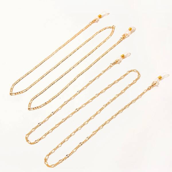 

2pcs Metal Face Mask Chain, Gold