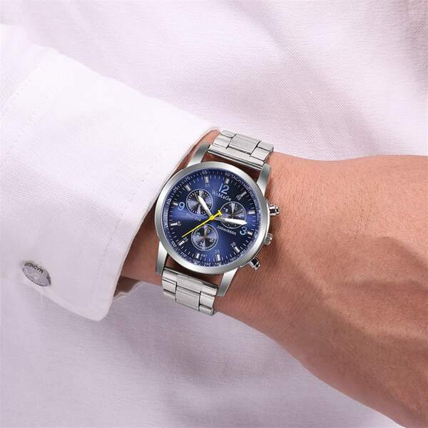 

1pc Men Triple Dial Quartz Watch