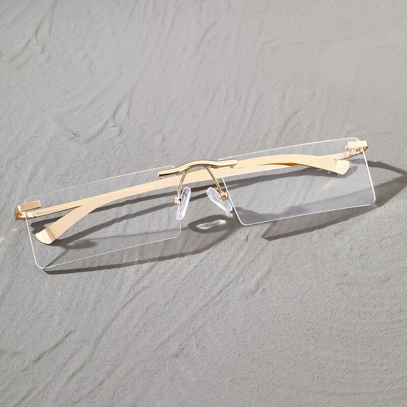 

Rimless Rectangle Frame Glasses
