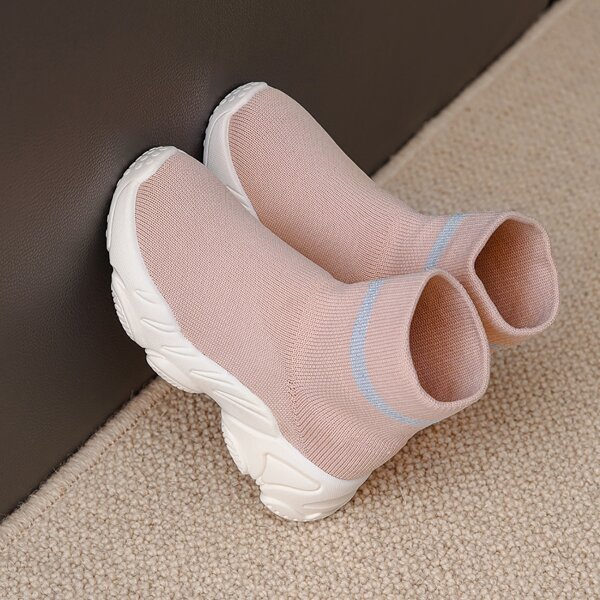 

Girls High Top Knit Sneakers, Dusty pink