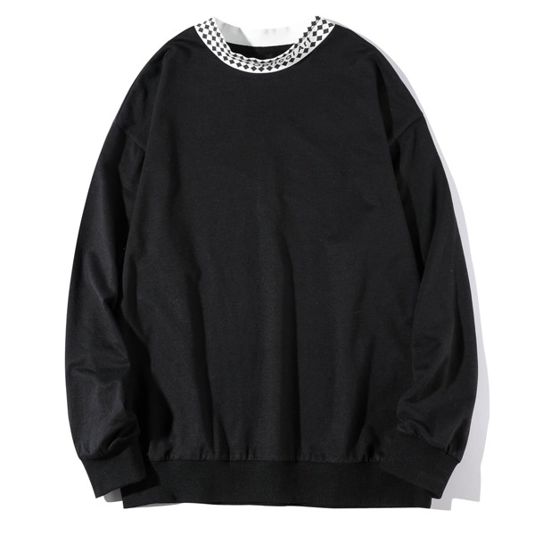 

Men Mock Neck Letter Graphic Sweatshirt, Black