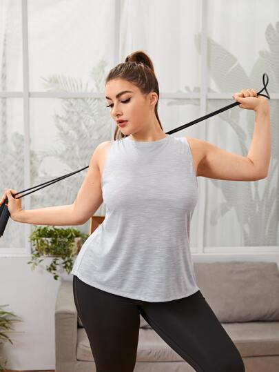 Top de sport fendu chiné