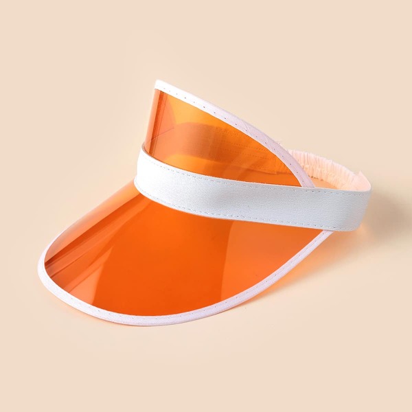 

Simple Clear Visor Hat, Orange