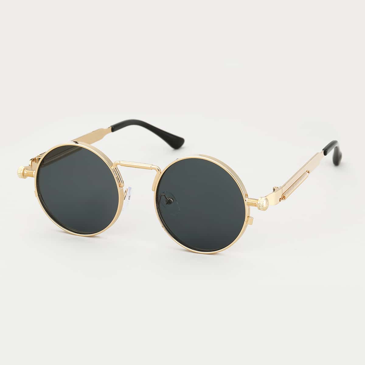 

Guys Round Frame Sunglasses, Black