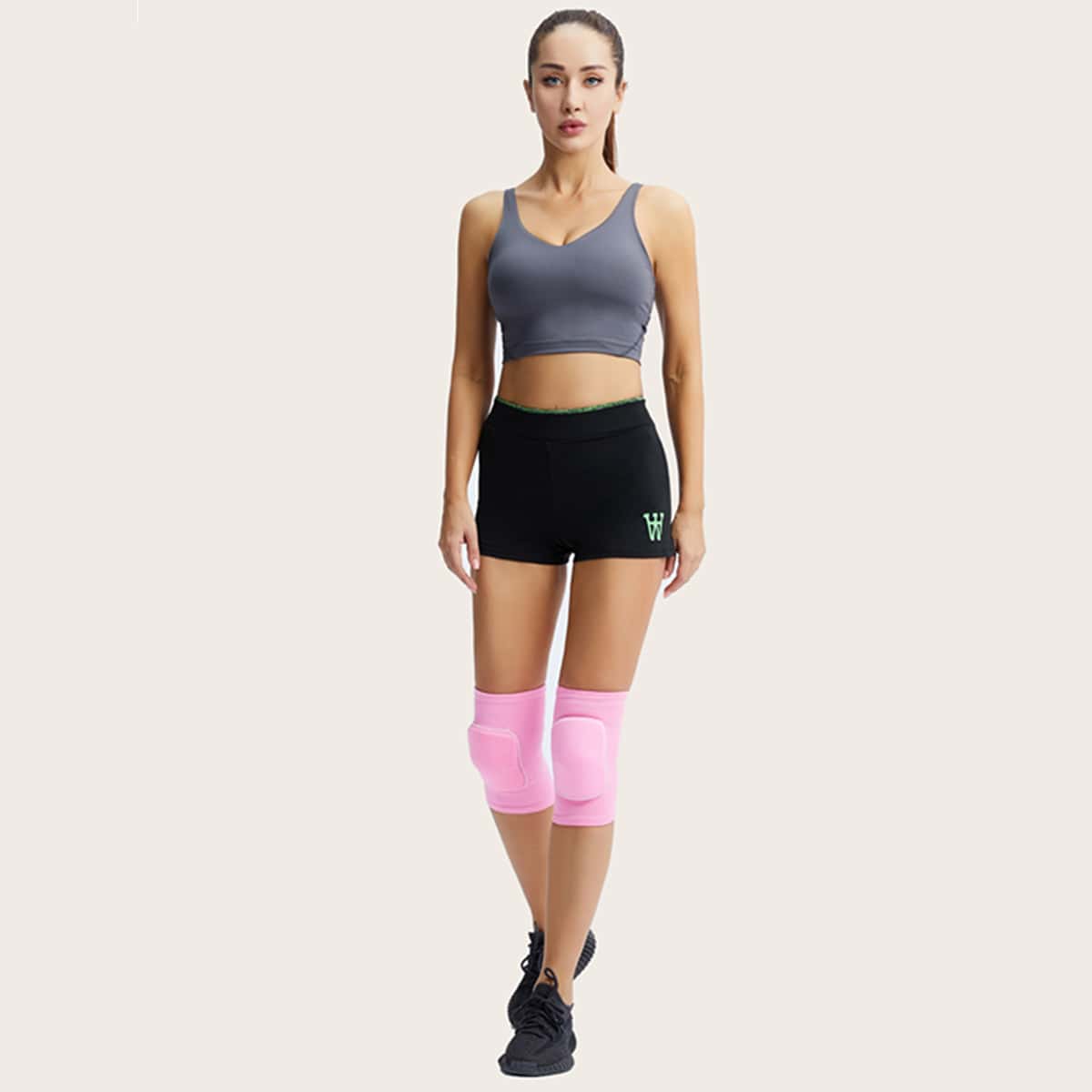 

1pair Outdoor Sports Knee Pads, Pink