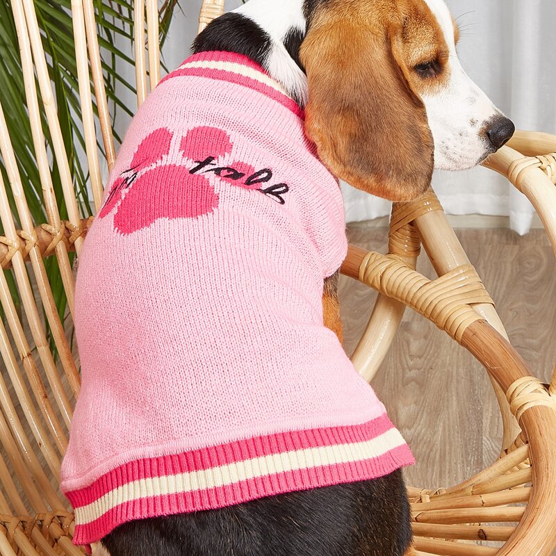 

1pc Claw Pattern Pet Sweater, Pink