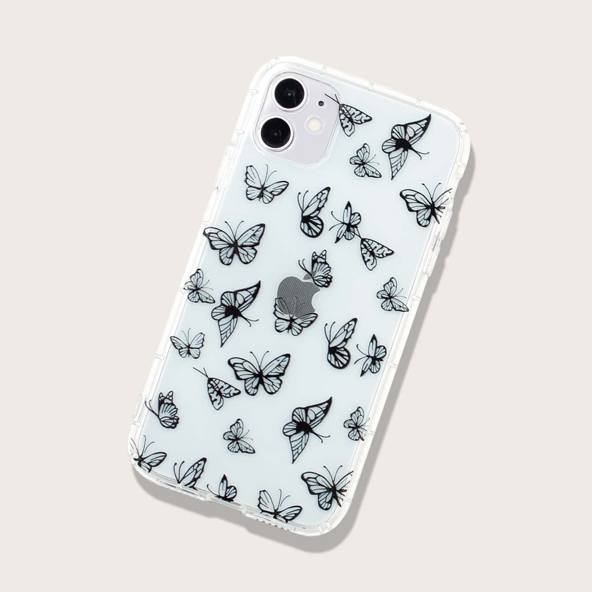 

Butterfly Print iPhone Case, Black