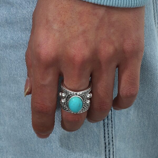 

Men Turquoise Decor Ring, Blue