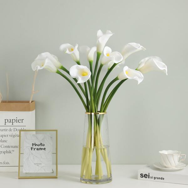 

1branch Artificial Calla Lily, White
