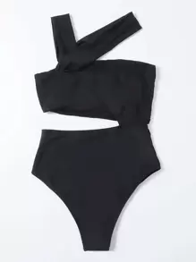 Swim Basics Summer Beach Cut-Out Waist One Piece Swimsuit