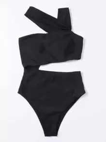 Swim Basics Summer Beach Cut-Out Waist One Piece Swimsuit