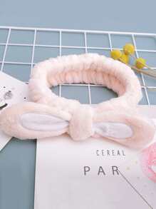 1入組兔耳細節沐浴髮帶