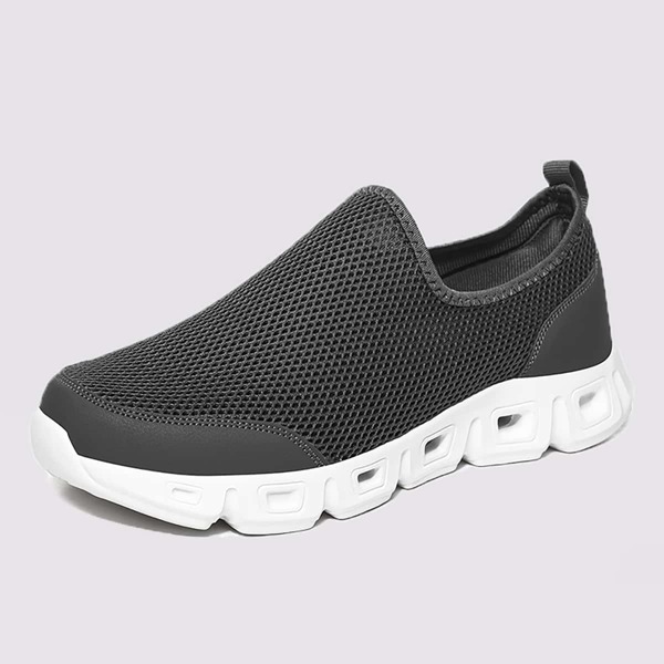 

Men Wide Fit Mesh Slip On Sneakers, Dark grey